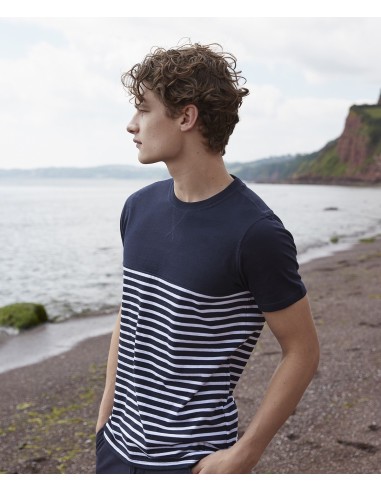 F-FR135-T-shirt Breton à manches courtes